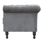 Grey Velvet Chesterfield Sofa Avivra