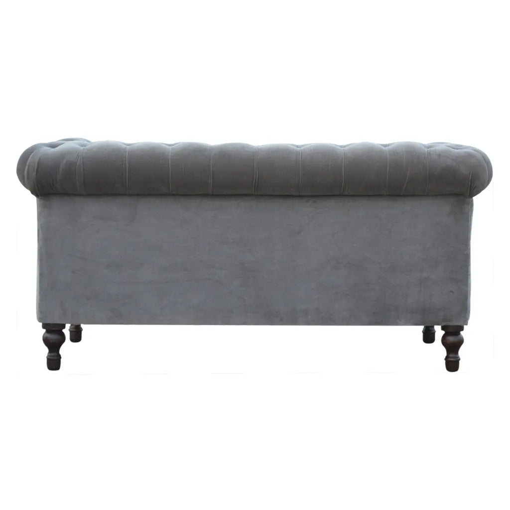 Grey Velvet Chesterfield Sofa Avivra