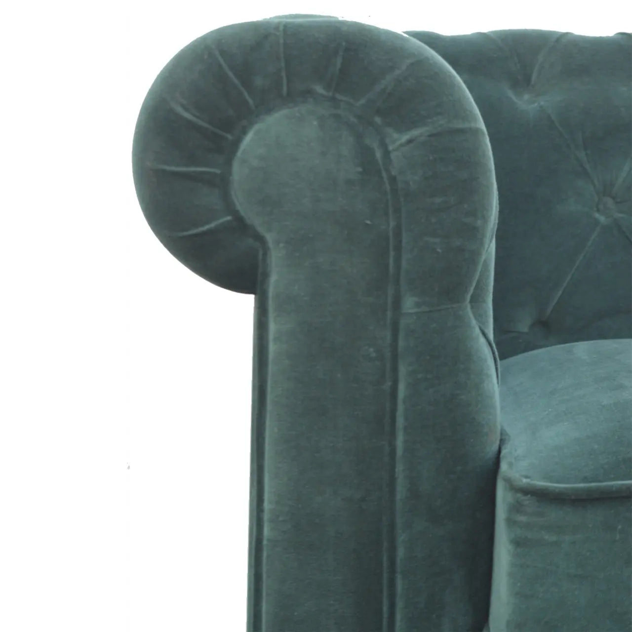 Emerald Green Velvet Chesterfield Sofa - Avivra