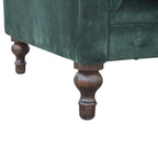 Emerald Green Velvet Chesterfield Sofa - Avivra