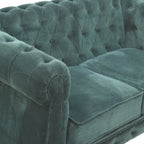 Emerald Green Velvet Chesterfield Sofa - Avivra