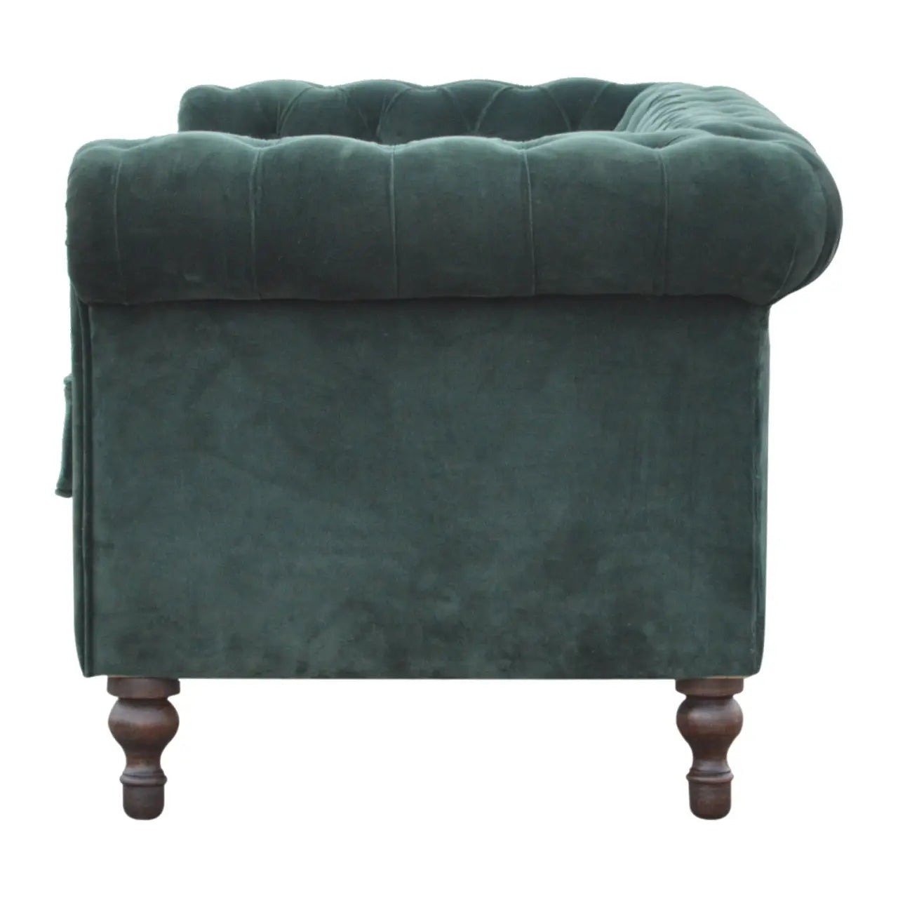 Emerald Green Velvet Chesterfield Sofa - Avivra