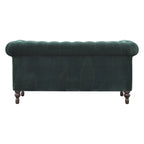 Emerald Green Velvet Chesterfield Sofa - Avivra