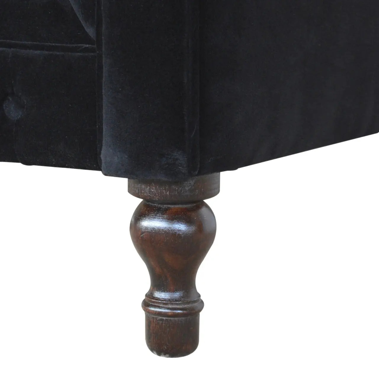 Black Velvet Chesterfield Sofa - Avivra