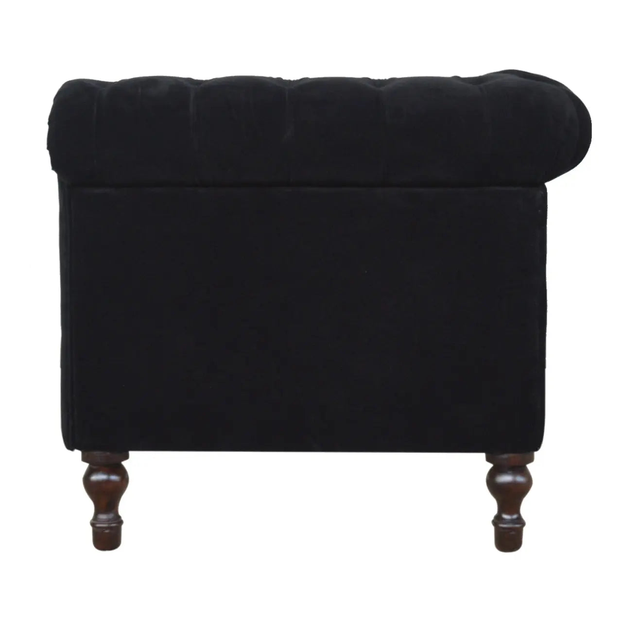 Black Velvet Chesterfield Sofa - Avivra