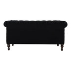 Black Velvet Chesterfield Sofa - Avivra