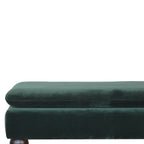 Emerald Velvet Castor Bench | Upholstered Cotton Velvet - Avivra
