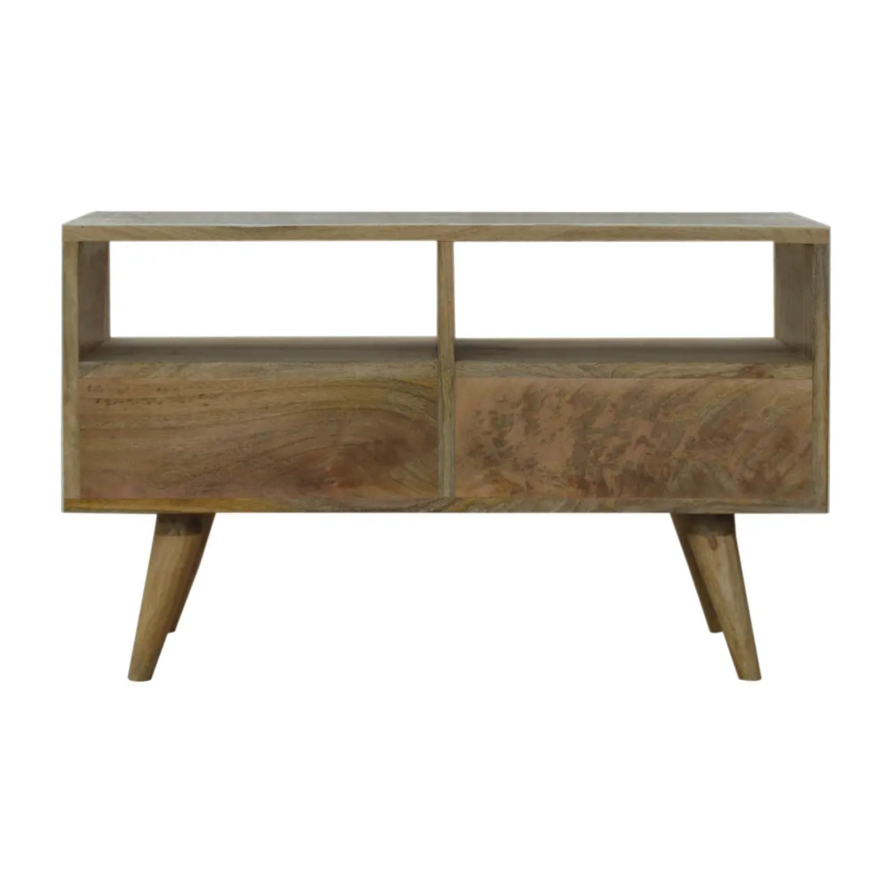 Bone Inlay Tripod End Table – Oak-ish Finish - Avivra