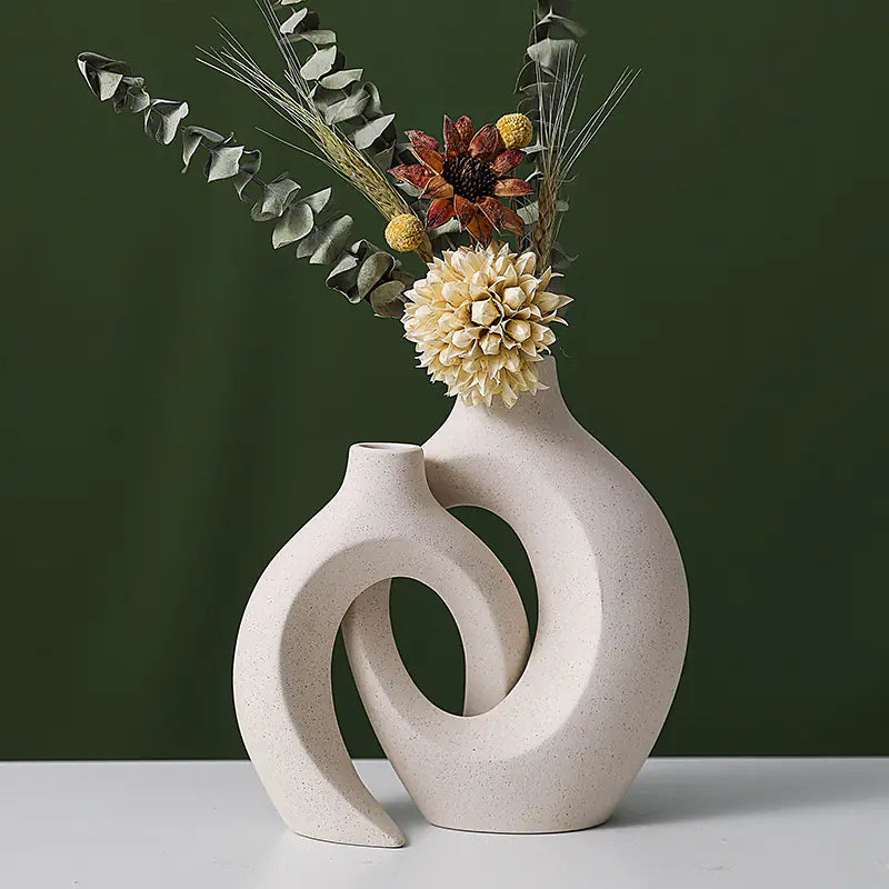 European-Style Ceramic Vase – Minimalist Modern Home Decor