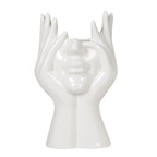 Nordic Ceramic Body Art Vase – Minimalist White Sculpture Home Decor