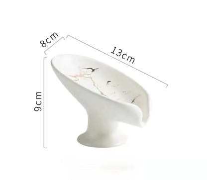 Luxury Ceramic Soap Dish with Drainage Design