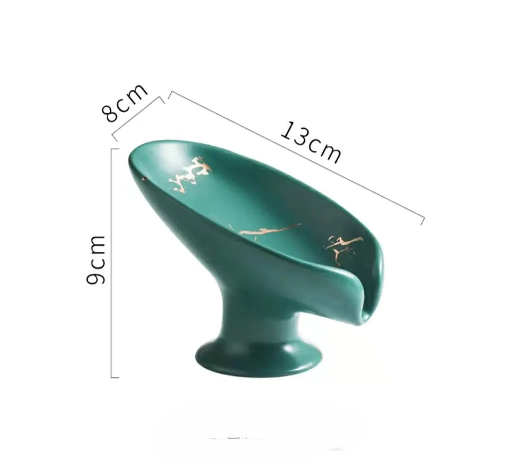 Luxury Ceramic Soap Dish with Drainage Design