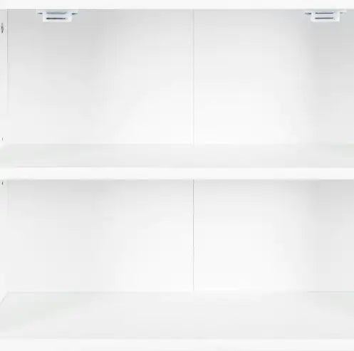 White Freestanding Kitchen Storage Cabinet with Adjustable Shelves