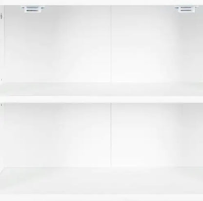 White Freestanding Kitchen Storage Cabinet with Adjustable Shelves