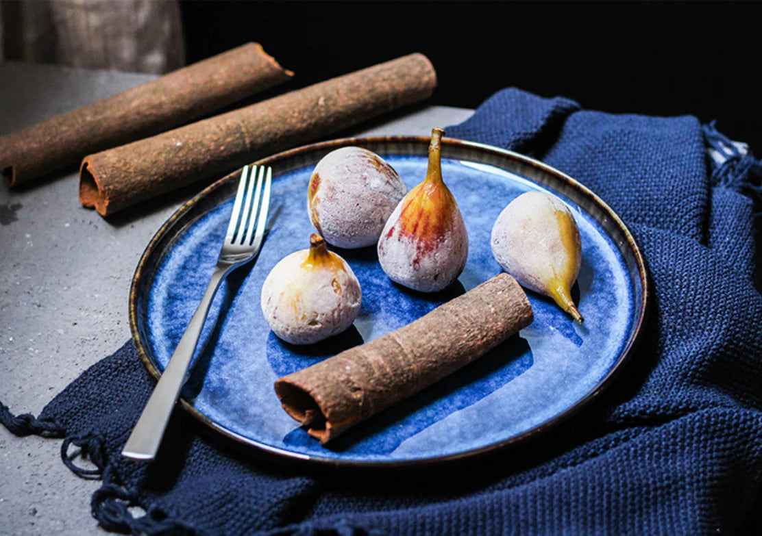 Japanese-Style Hand-Painted Porcelain Dinner Plates – Artisanal Kiln-Change Design in 8.5" & 10.5" Sizes