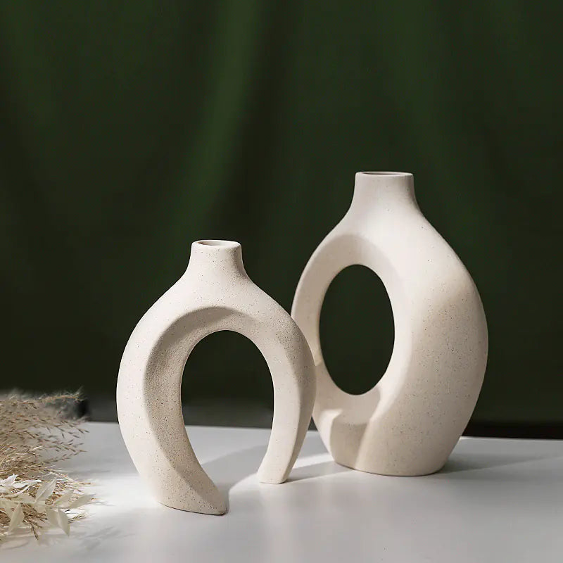 European-Style Ceramic Vase – Minimalist Modern Home Decor