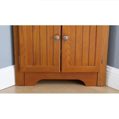 72" 4-Tier Corner Kitchen Pantry Cabinet – Tall Storage with 8 Doors & Adjustable Shelves