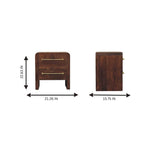 Copenhagen 2-Drawer Nightstand in Smoked Oak Avivra