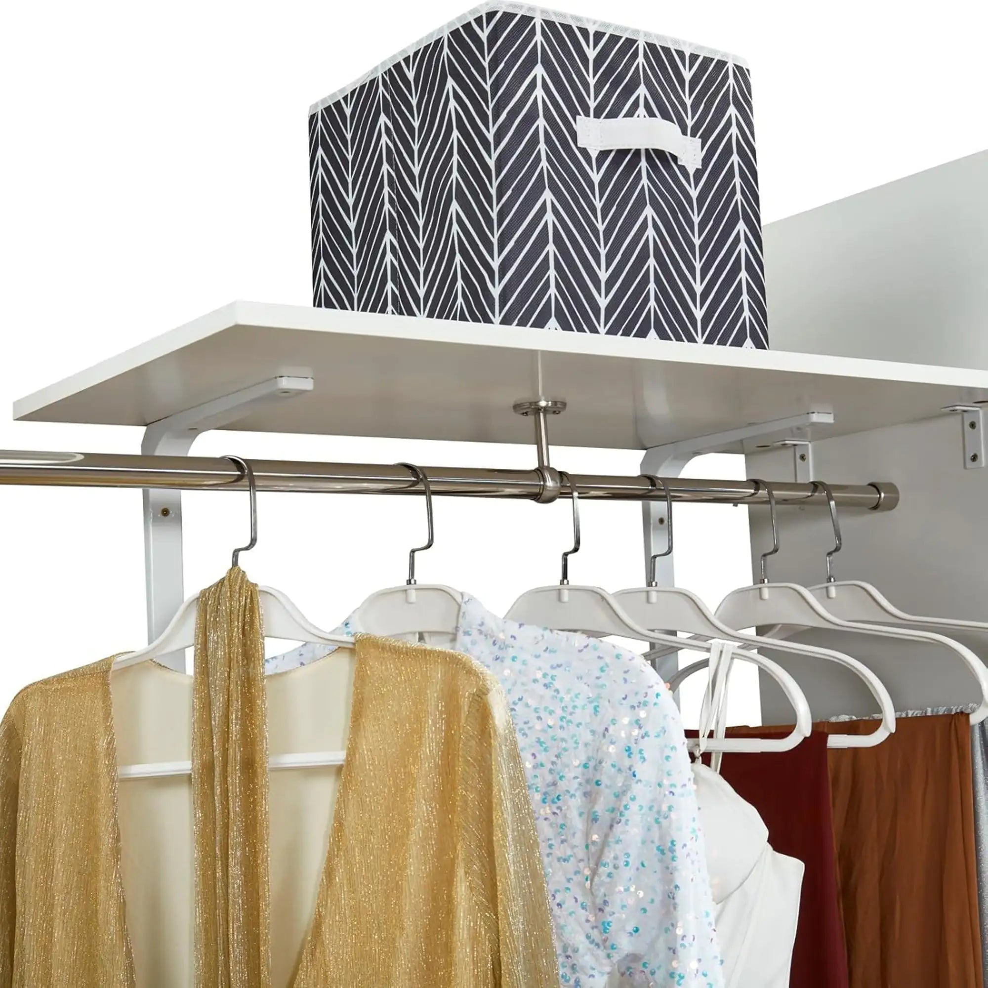 Modern Open Wardrobe Closet System with Drawers