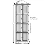 72" 4-Tier Corner Kitchen Pantry Cabinet – Tall Storage with 8 Doors & Adjustable Shelves