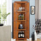 72" 4-Tier Corner Kitchen Pantry Cabinet – Tall Storage with 8 Doors & Adjustable Shelves