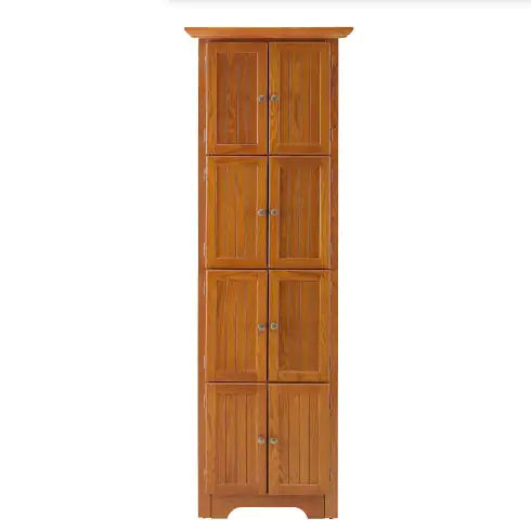 72" 4-Tier Corner Kitchen Pantry Cabinet – Tall Storage with 8 Doors & Adjustable Shelves